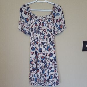 Nurture by Lamaze Blue and Orange Floral Midi Dress